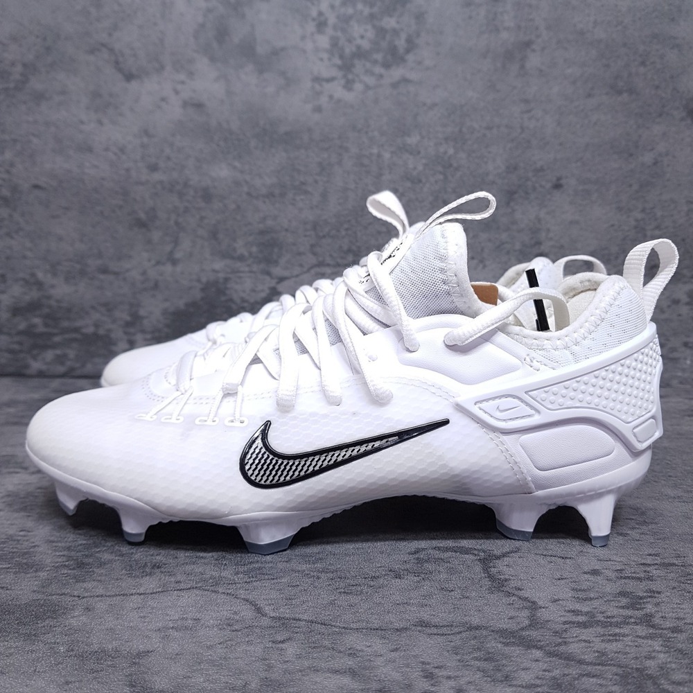 NIKE Huarache 9 Elite Low LAX SE Lacrosse Cleats Mens 7 Womens 8.5 White Black